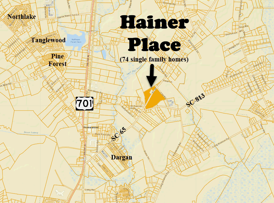 New home community of Hainer Place in Conway by Mungo Homes