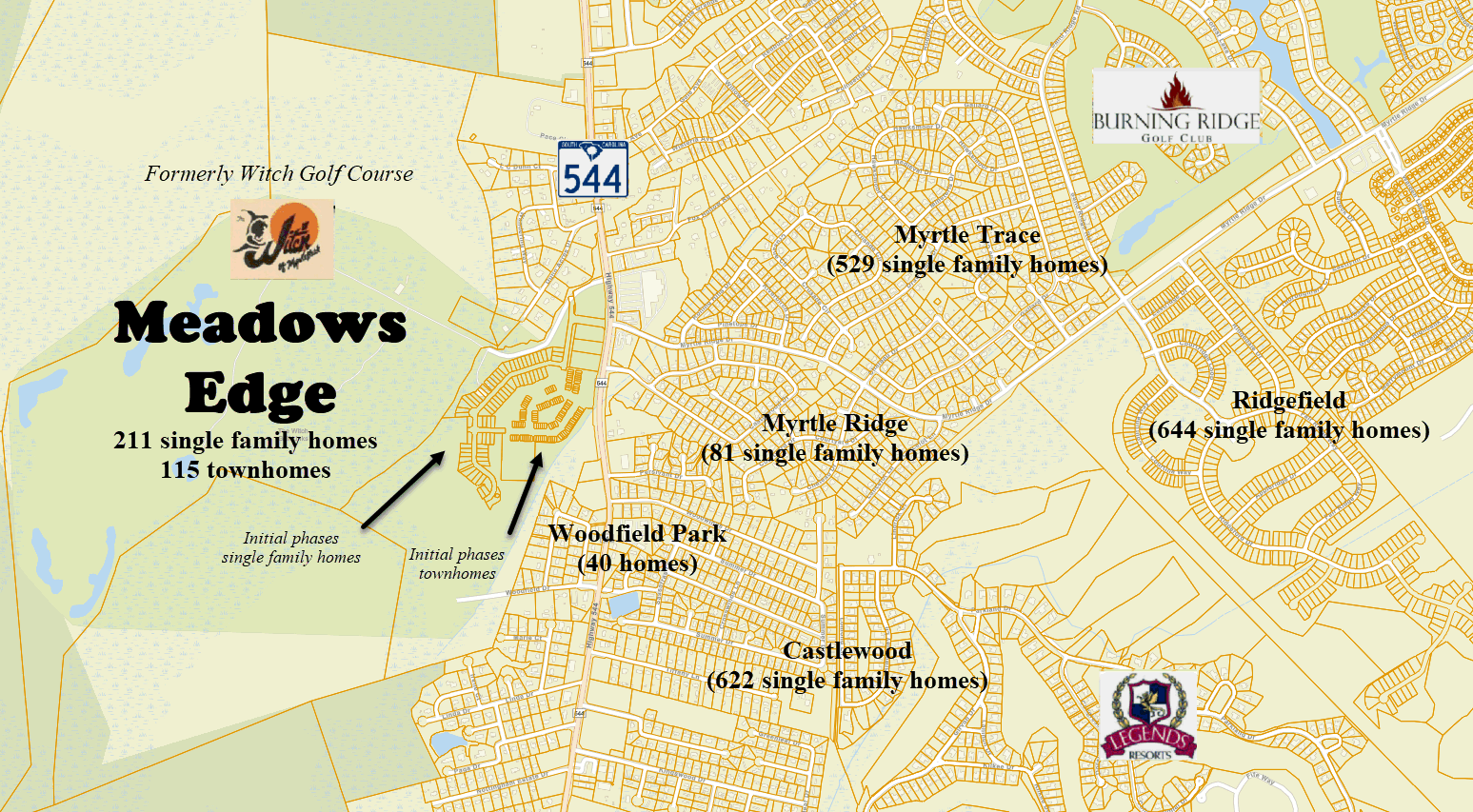 Meadows Edge new home community in Conway.