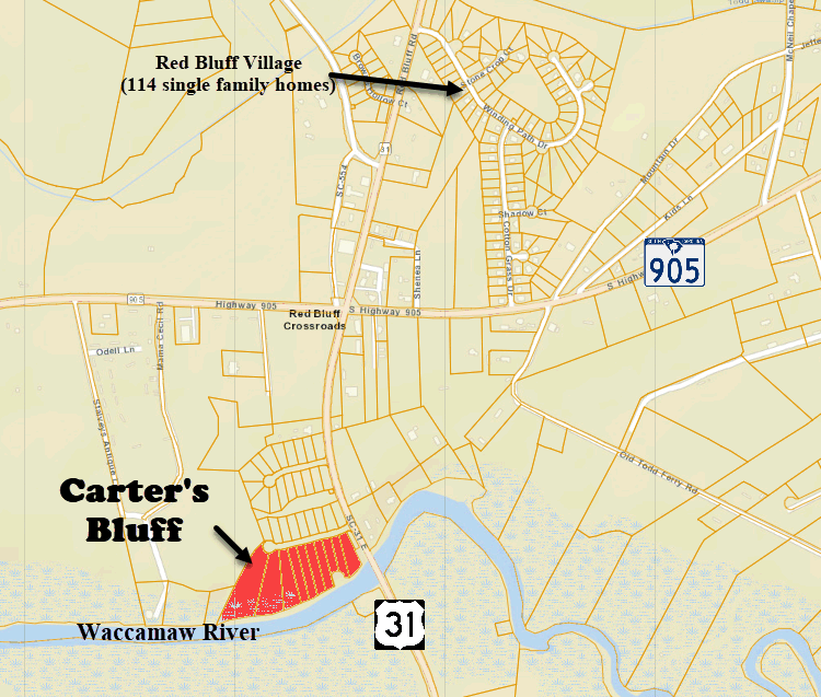 Carters Bluff new home community in Conway