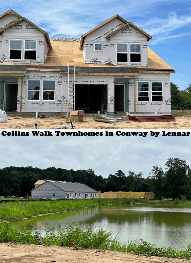 New townhome community of Collins Walk in Conway by Lennar