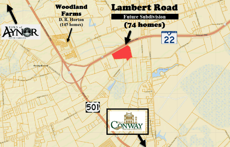 New home community off of Lambert Road in Conway by Creekside Homes
